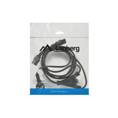 Lanberg CA-C13C-13CC-0018-BK cavo di alimentazione Nero 2 m Accoppiatore C13 CEE7 7