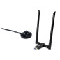 Adaptador wifi usb 3.0 dualband level one  ac1200 300mb en 24ghz y 867mb en 5ghz usb 3.0 2 antenas desmontables