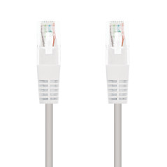 Latiguillo cable red  network utp cat6 rj45 nanocable 0.5m blanco