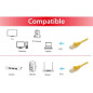Cable red equip latiguillo rj45 u -  utp cat6 0.25m amarillo