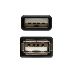 Nanocable 10.01.0202-BK cavo USB USB 2.0 1 m USB A Nero