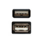 Cable alargador usb nanocable tipo a 2.0 a usb tipo a 2.0 1m -  macho - hembra -  negro