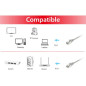 Cable de red equip latiguillo rj45 s - ftp cat6 apantallado hf 1m