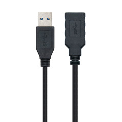 Cable usb tipo a 3.0 a usb tipo a 3.0 nanocable 1m negro macho - hembra