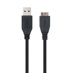 Cable usb tipo a 3.0 a micro usb tipo b 3.0 nanocable 1m negro macho - macho
