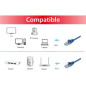 Cable red equip latiguillo rj45 u -  utp cat6 3m azul