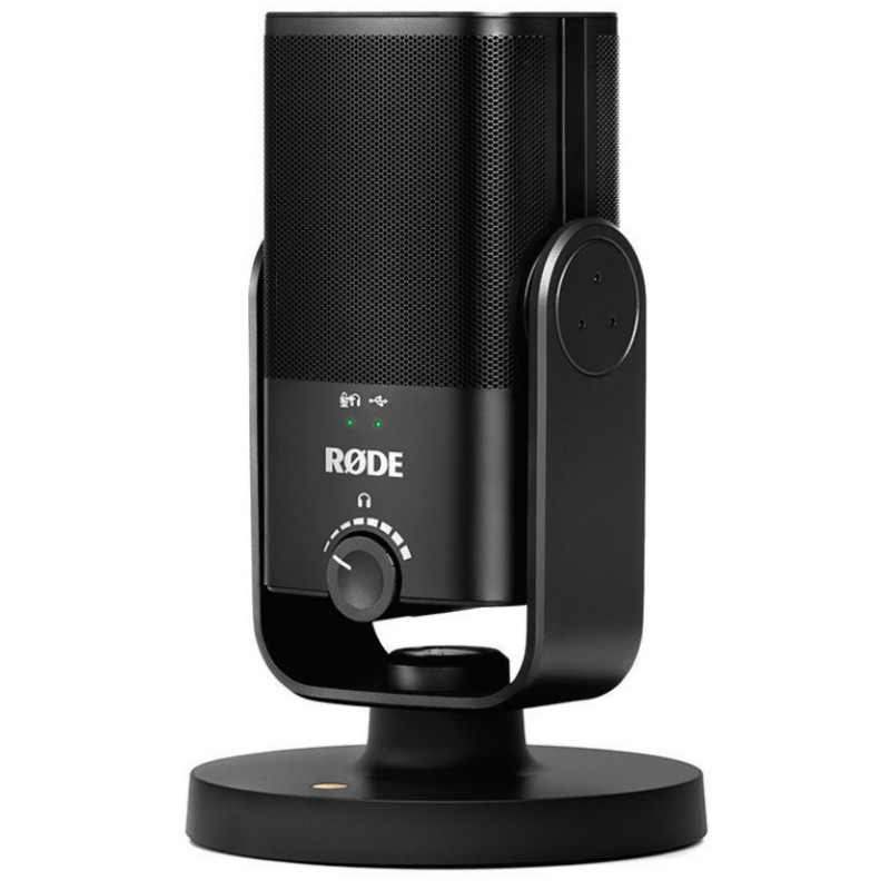 Microfono estudio rode nt - usb mini usb - c - 121db - 20hz - jack 3.5mm - base incluida - negro