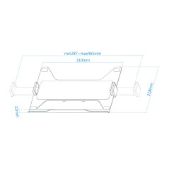 TooQ TQLH1117-B supporto per laptop Mensola a braccio per notebook Nero 43,9 cm (17.3")