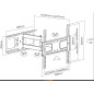 Soporte pantalla equip 32 pulgadas -  55 pulgadas inclinable - 20 +10 giratorio 180 max 50 kgs vesa max. 400x400