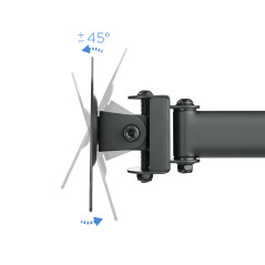 TooQ DB1327TN-B Supporti a parete per TV 68,6 cm (27") Scrivania Nero