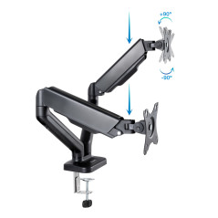 Soporte mesa tooq 2 brazos hasta 32 pulgadas 100x100 max 9kg
