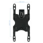 Soporte pared tv television monitor tooq 13 - 42 pulgadas  tour - incli 3 pivots