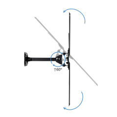 TooQ LP1355TN-B Supporto TV a parete 139,7 cm (55") Nero