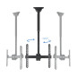 Soporte tv - monitor tooq 23 pulgadas - 55 pulgadas giratoro - inclinable vesa max 400x400 -  inclinacion  0 - 15 -  gira - 90 -