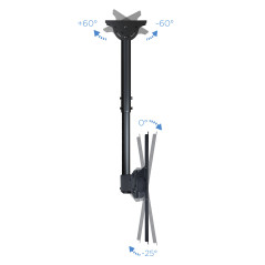 TooQ LPCE1170TSLI-B Supporto per display espositivi 177,8 cm (70") Nero