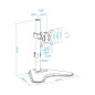 Soporte monitor de mesa tooq db1701tn - b para pantalla 17 pulgadas - 32 pulgadas carga maxima 9kg