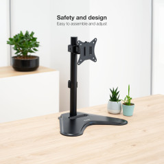 TooQ DB1701TN-B Supporti a parete per TV 81,3 cm (32") Scrivania Nero