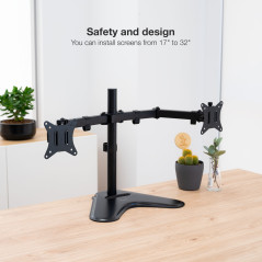 TooQ DB1702TN-B Supporti a parete per TV 81,3 cm (32") Scrivania Nero