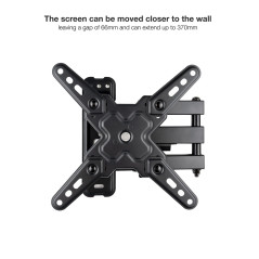 TooQ LP1345TN-B Supporto TV a parete 109,2 cm (43") Nero
