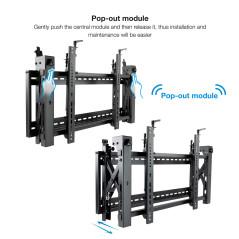 TooQ TQVW5470T Supporto per display espositivi 177,8 cm (70") Nero