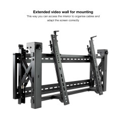 TooQ TQVW5470T Supporto per display espositivi 177,8 cm (70") Nero