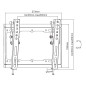 Soporte pared equip vesa hasta 43 pulgadas 200x200mm max 35kg