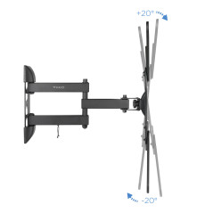 TooQ LP6055TN-B Supporto TV a parete 139,7 cm (55") Nero