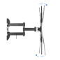Soporte pared tv tooq lp6055tn - b negro 23 - 55 pulgadas max 30 kg