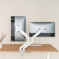 Soporte de mesa tv tooq 17 - 32 pulgadas 2 pantallas blanco