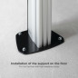 Soporte suelo tv tooq fs2270m - b 37 pulgadas - 70 pulgadas carga maxima 70kg 90 fijo aluminio