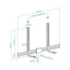 TooQ TQSBM-01 kit di fissaggio Nero