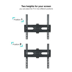 TooQ LP7843TN-B Supporto TV a parete 139,7 cm (55") Nero