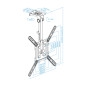 Soporte techo tooq hasta 55 pulgadas 400x400 max 20kg