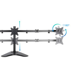 TooQ DB1704TN-B Supporti a parete per TV 68,6 cm (27") Scrivania Nero