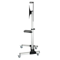TooQ FS1870M-B Supporto per display espositivi 94 cm (37") Nero, Argento