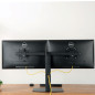 Soporte de mesa ewent ew1538 con resorte de gas para 2 monitores de hasta 27 pulgadas