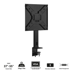 Soporte - abrazadera para escritorio ewent ew1543 para tv 37 pulgadas - 55 pulgadas carga maxima 35kg