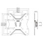 Soporte pantalla tv equip 23 pulgadas -  42 pulgadas inclinable - 12 +3 max 20kgs vesa max 200x200 650401