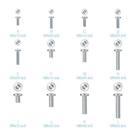 Kit tornillos montaje pantallas tooq ssk4820