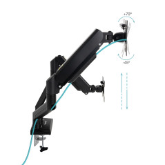 Soporte mesa tooq hasta 34 pulgadas vesa 100 x 100 max 10kg brazo doble