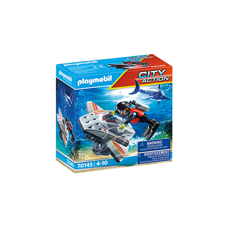 Playmobil maritimo : scooter de buceo en operaciones de rescate