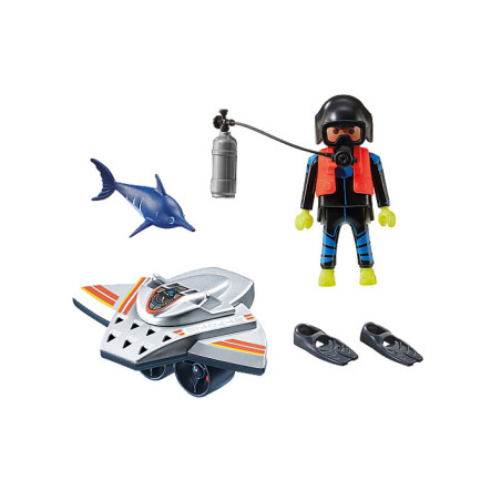 Playmobil maritimo : scooter de buceo en operaciones de rescate