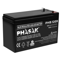 Phasak PHB 1209 batteria UPS Acido piombo (VRLA) 12 V 9 Ah