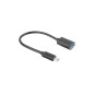 Adaptador usb lanberg usb tipo c m 3.1 a usb tipo a h 15cm otg negro