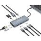 Adaptador conceptronic usb tipo c 9 en 1 hdmi -  usb - c -  pd -  usb 3.0 -  sd -  micro sd -  rj45