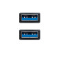 Cable usb 3.0 tipo a nanocable 1m -  macho - macho -  negro