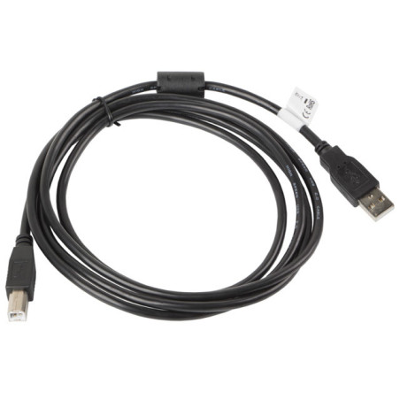 Lanberg CA-USBA-11CC-0018-BK cavo USB USB 2.0 1,8 m USB B Nero