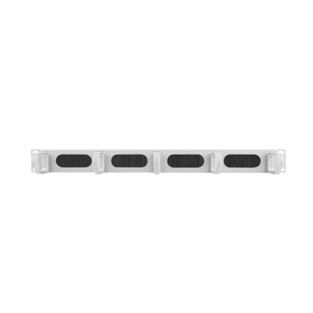 Organizador de cables lanberg 19 pulgadas con brush panel 5 rings -  type b 1u gris