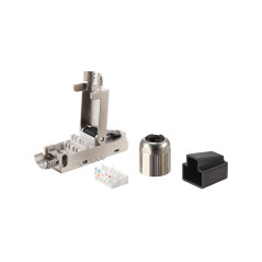 Equip 121172 cavo di collegamento RJ-45 Nero, Acciaio inox