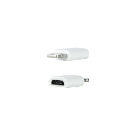 Adaptador lightning a micro usb nanocable -  macho - hembra -   blanco